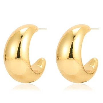 Chunky Gold Hoop Earrings for Stylish Women