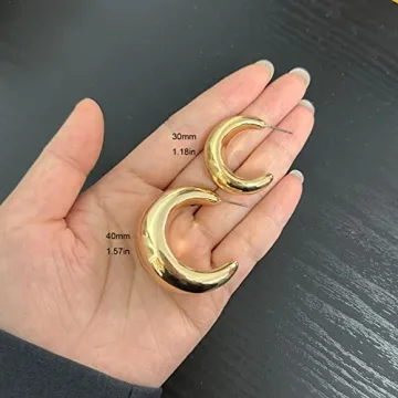 Chunky Gold Hoop Earrings for Stylish Women