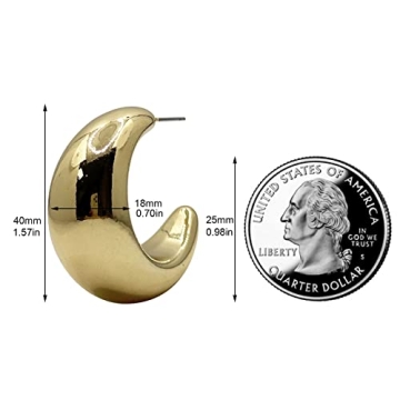 Chunky Gold Hoop Earrings for Stylish Women