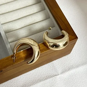 Chunky Gold Hoop Earrings for Stylish Women