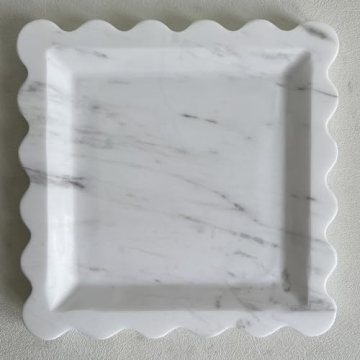 SAIDKOCC Vintage Natural Marble Tray Unique Handmade Style