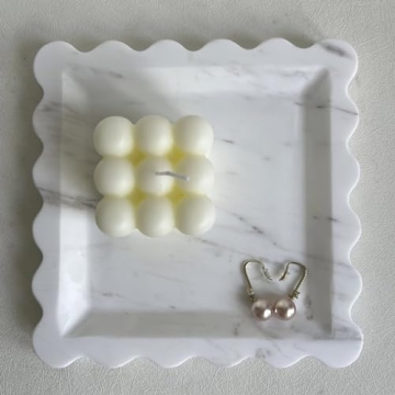 SAIDKOCC Vintage Natural Marble Tray Unique Handmade Style