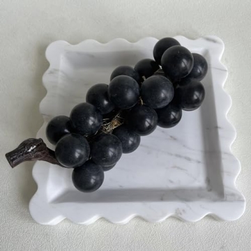 SAIDKOCC Vintage Natural Marble Tray Unique Handmade Style