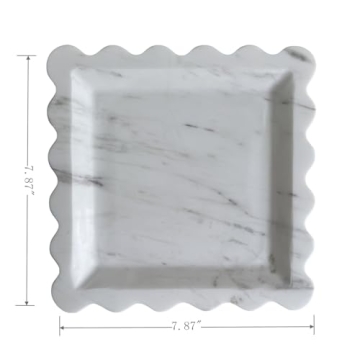 SAIDKOCC Vintage Natural Marble Tray Unique Handmade Style