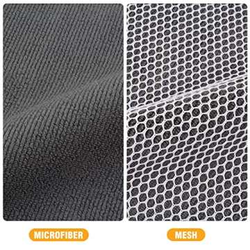 KinHwa Kitchen Washcloths for Dishes Absorbent Microfiber Dish Cloths Quick Dry Dish Rags with Poly Scour Scrub Side Ideal for Kitchen Cleaning and Housekeeping (Gray, 12inchx12inch 9 Pack)