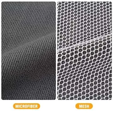 KinHwa Kitchen Washcloths for Dishes Absorbent Microfiber Dish Cloths Quick Dry Dish Rags with Poly Scour Scrub Side Ideal for Kitchen Cleaning and Housekeeping (Gray, 12inchx12inch 9 Pack)