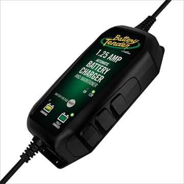 Battery Tender Plus 12V 1.25 AMP Battery Charger and Maintainer: Fully Selectable 6V or 12V Battery Charger and Maintainer for Powersports ATVs, Motorcycles, Snowmobiles, and More - 022-0211-DL-WH