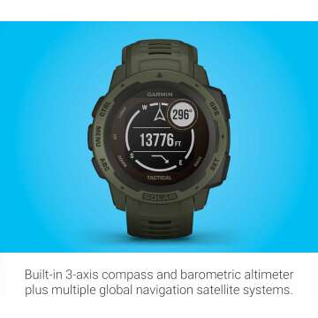 Garmin Instinct Solar Rugged Outdoor Smartwatch