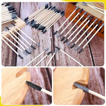 Precision 70 PCS Sanding Sticks for Woodworking and Crafts