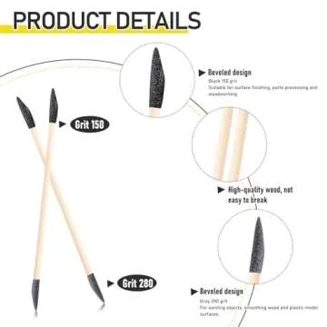 Precision 70 PCS Sanding Sticks for Woodworking and Crafts