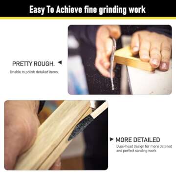 Precision 70 PCS Sanding Sticks for Woodworking and Crafts