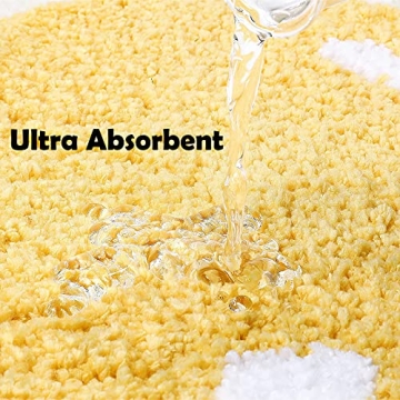 Cute Ultra Soft Bath Rug Mat, Non-Slip & Water Absorbent
