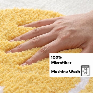 Cute Ultra Soft Bath Rug Mat, Non-Slip & Water Absorbent
