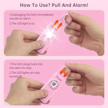 The Original Personal Safety Alarm for Womenn by Women– Loud Siren Birdie Alarm for Women, Strobe ...