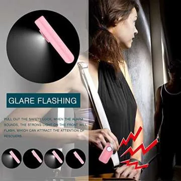 The Original Personal Safety Alarm for Womenn by Women– Loud Siren Birdie Alarm for Women, Strobe SOS LED Light, Be Safe with Personal Alarm– Self Defense Keychain for College Essentials (Pink)