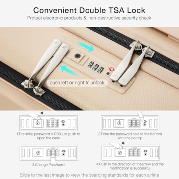 Hanke Grace 20 Inch TSA-Approved Hardshell Carry-On Luggage