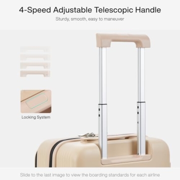 Hanke Grace 20 Inch TSA-Approved Hardshell Carry-On Luggage