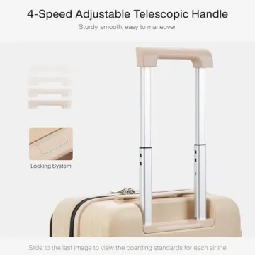 Hanke Grace 20 Inch TSA-Approved Hardshell Carry-On Luggage