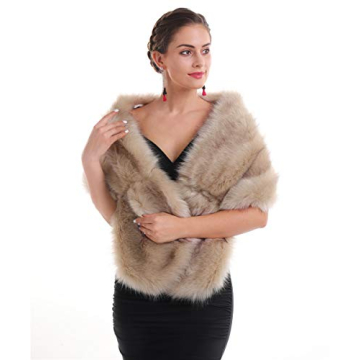 Luxurious Faux Fur Wrap for Winter Weddings & Parties