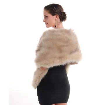 Luxurious Faux Fur Wrap for Winter Weddings & Parties