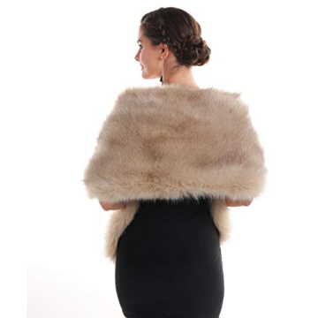 Luxurious Faux Fur Wrap for Winter Weddings & Parties