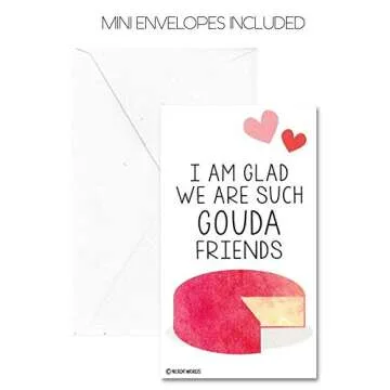 Nerdy Words Mini Wine & Cheese Charcuterie Board Valentines (Set of 24, Wallet-Sized Cards) for Valentine's Day (Set of 24)