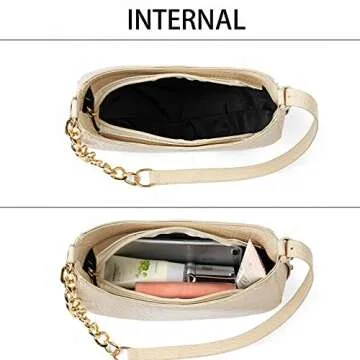 BABABA Classic Fashion Semi-circular Shoulder bag Handbags Messenger Bag, zipper Open And Close, Suitable For Women (white)