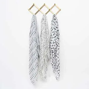 aden + anais Silky Soft Swaddle Blanket,100% Bamboo Viscose Muslin Blankets for Girls & Boys, Baby Receiving Swaddles, Ideal Newborn & Infant Swaddling Set, 3 Pack, Pebble Shibori