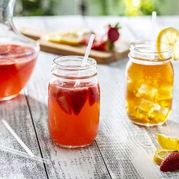 Comfy Package [250 Count] 7.75" High Clear Straws, Disposable Plastic Drinking Straws - Clear