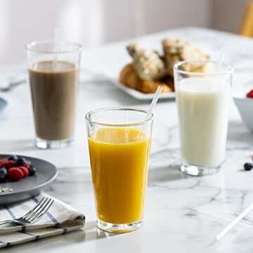 Comfy Package [250 Count] 7.75" High Clear Straws, Disposable Plastic Drinking Straws - Clear