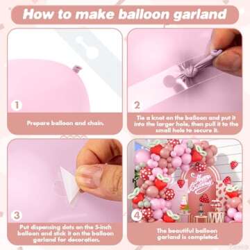 120pcs Red Pink Balloon Arch Kit for Parties