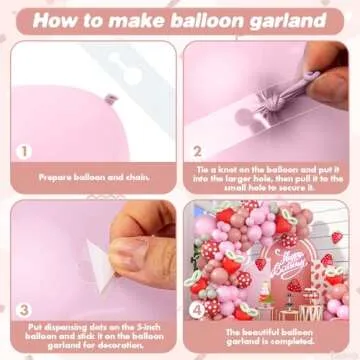 120pcs Red Pink Balloon Arch Kit for Parties