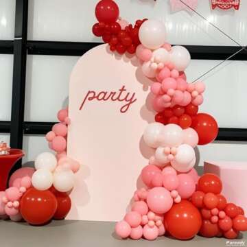 120pcs Red Pink Balloon Arch Kit for Parties