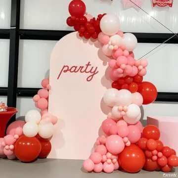 120pcs Red Pink Balloon Arch Kit for Parties