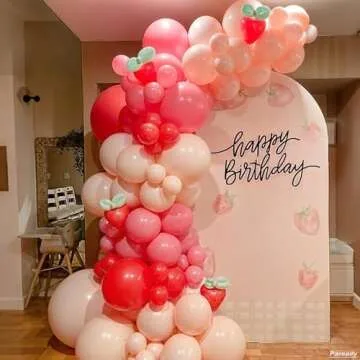 120pcs Red Pink Balloon Arch Kit for Parties