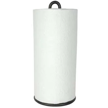 Spectrum Diversified Euro Paper Towel Holder Countertop, Industrial Gray - Sturdy Paper Towel Dispenser for Kitchen & Dining Table - Countertop Paper Towel Stand for Easy Dispensing & Organization