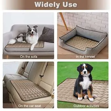 MeiLiMiYu Washable Dog Cooling Mat Ice Silk Cooling Mat for Dogs Pet Self Cooling Pad Blanket Dog Cooling Pad for Indoor & Outdoor Car Seats