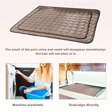 MeiLiMiYu Washable Dog Cooling Mat Ice Silk Cooling Mat for Dogs Pet Self Cooling Pad Blanket Dog Cooling Pad for Indoor & Outdoor Car Seats