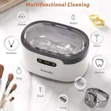 ZEBADIA Sonic Jewelry Cleaner - 600ml Ultrasonic Cleaner