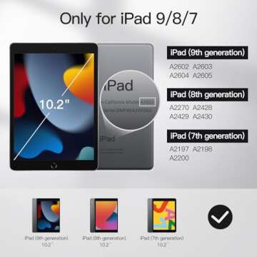 JETech Case for iPad 10.2-Inch (2021/2020/2019 Model, 9/8/7 Generation), Auto Wake/Sleep Cover (Rose...