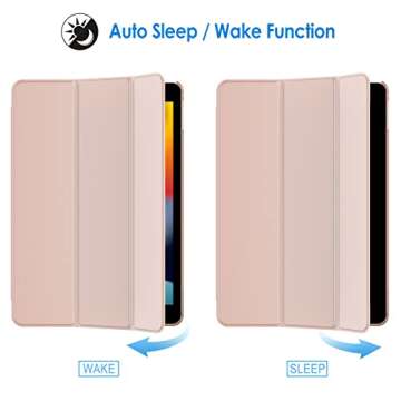 JETech Case for iPad 10.2-Inch (2021/2020/2019 Model, 9/8/7 Generation), Auto Wake/Sleep Cover (Rose Gold)
