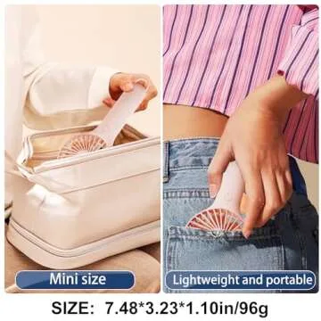 QQT Mini Handheld Fan - Portable & Rechargeable for Everyone