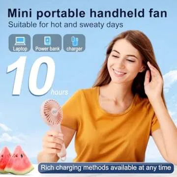 QQT Mini Handheld Fan - Portable & Rechargeable for Everyone