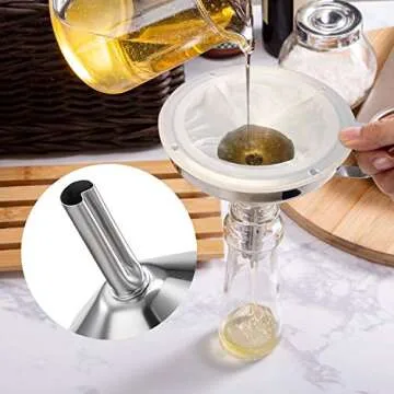 Premium Stainless Steel Funnel Set for Kitchen Efficiency