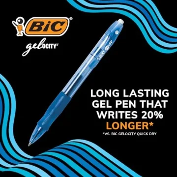 BIC Gelocity Black Gel Pens - 24 Pack, Smooth Writing
