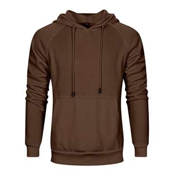 Men's Tracksuits,2 Piece Athletic Hoodie Tracksuit Set Activewear Solid Sweatshirt Sweatpant Sports Set for Men SweatSuit(Ad#Brown,X-Large)