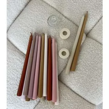 10 Pieces Luna By Camilia 12 Inch Taper Candles, Wedding & Events Taper Candles… (Garden Collection)