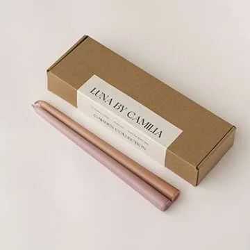 10 Pieces Luna By Camilia 12 Inch Taper Candles, Wedding & Events Taper Candles… (Garden Collection)