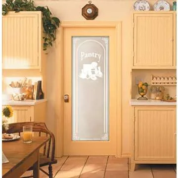 National Door Company Z009314R Primed MDF 1 Lite Frosted Glass with Pantry Design Interior Door, 30 ...