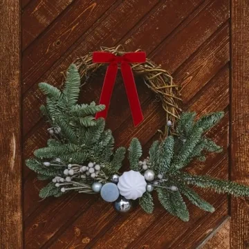 FLAIR GIFTS 24 Pcs Red Vintage Velvet Christmas Bows Ornaments - 5 x 7 Inch Luxury Velvet Ribbon Bow...